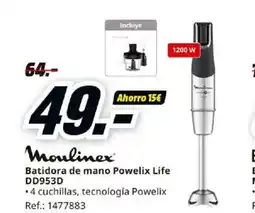 MediaMarkt MOULINEX Batidora de mano Powelix Life DD953D oferta