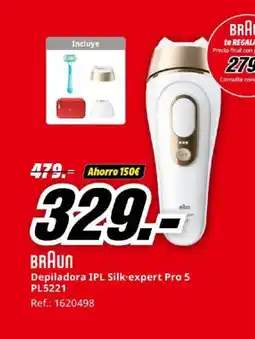 MediaMarkt BRAUN Depiladora IPL Silk expert Pro 5 PL5221 oferta