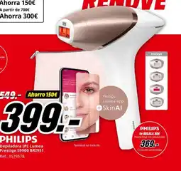 MediaMarkt PHILIPS Depiladora IPL Lumea Prestige S9900 BRI951 oferta