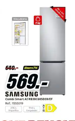 MediaMarkt SAMSUNG Combi Smart AI RB38C605DS9/EF oferta