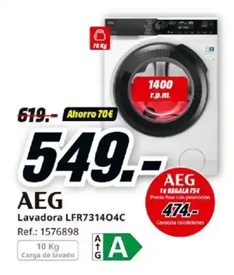 MediaMarkt AEG Lavadora LFR731404C oferta