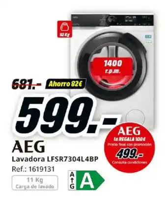 MediaMarkt AEG Lavadora LFSR7304L4BP oferta