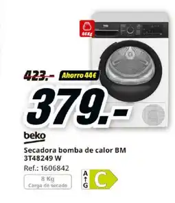 MediaMarkt BEKO Secadora bomba de calor BM 3T48249W oferta