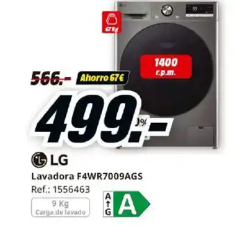 MediaMarkt LG Lavadora F4WR7009AGS oferta