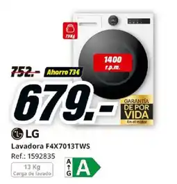 MediaMarkt LG Lavadora F4X7013TWS oferta