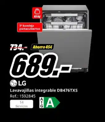 MediaMarkt LG Lavavajillas integrable DB476TXS oferta