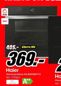 MediaMarkt HAIER Horno pirolítico H6 ID2P5B3YTX oferta
