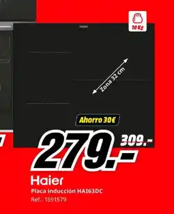 MediaMarkt HAIER Placa inducción HA163DC oferta