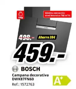 MediaMarkt BOSCH Campana decorativa DWK87FN60 oferta