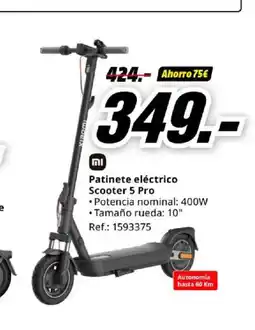 MediaMarkt Patinete eléctrico Scooter 5 Pro oferta