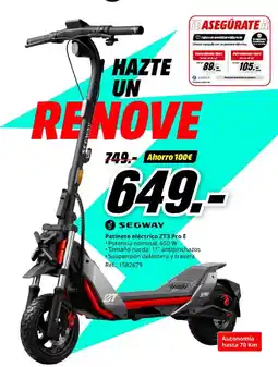 MediaMarkt SEGWAY Patinete eléctrico ZT3 Pro E oferta