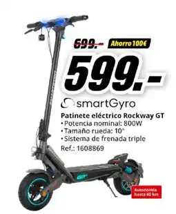 MediaMarkt SMARTGYRO Patinete eléctrico Rockway GT oferta