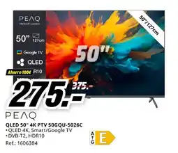 MediaMarkt PEAQ QLED 50" 4K PTV 50GQU-5026C oferta