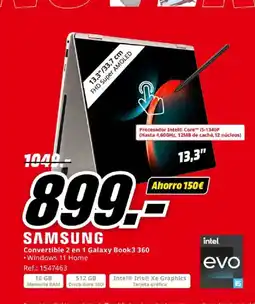 MediaMarkt SAMSUNG Convertible 2 en 1 Galaxy Book3 360 oferta