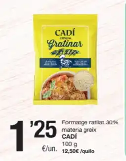 SPAR Fragadis CADÍ Formatge ratllat 30% materia greix oferta