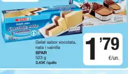 SPAR Fragadis SPAR Gelat sabor xocolata, nata i vainilla oferta