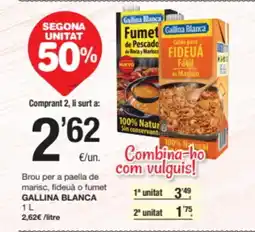 SPAR Fragadis GALLINA BLANCA Brou per a paella de marisc, fideuà o fumet oferta