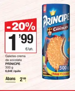 SPAR Fragadis PRÍNCIPE Galetes crema de xocolata oferta