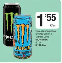 SPAR Fragadis MONSTER Beguda energètica Energy Green o Mango Loco oferta