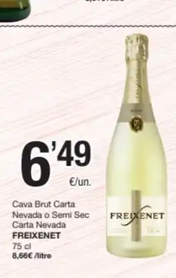 SPAR Fragadis FREIXENET Cava Brut Carta Nevada o Semi Sec Carta Nevada oferta