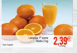 Supermercados Aquí Laranxa 1ª zume Malla oferta