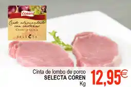 Supermercados Aquí SELECTA COREN Cinta de lombo de porco oferta