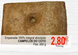 Supermercados Aquí CAMPELOS DO COTO Empanada 100% integral atún/polo oferta