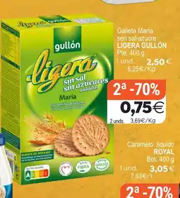 Supermercados Aquí LIGERA GULLÓN Galleta María sen sal-azucre oferta
