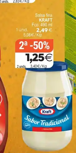 Supermercados Aquí KRAFT Salsa fina oferta