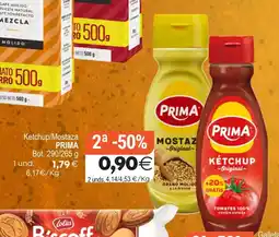 Supermercados Aquí PRIMA Ketchup/Mostaza oferta