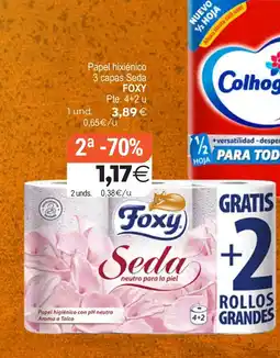Supermercados Aquí FOXY Papel hixiénico 3 capas Seda oferta