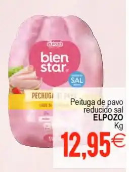 Supermercados Aquí ELPOZO Peituga de pavo reducido sal oferta