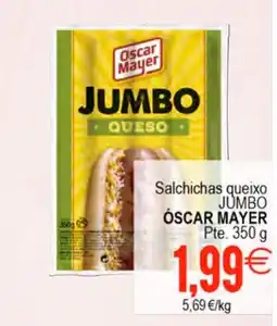 Supermercados Aquí JUMBO ÓSCAR MAYER Salchichas queixo oferta