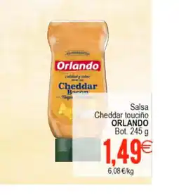 Supermercados Aquí ORLANDO Salsa Cheddar touciño oferta