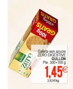 Supermercados Aquí ZERO DIGESTIVE GULLON Galleta sen azucre oferta