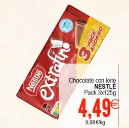 Supermercados Aquí NESTLÉ Chocolate con leite oferta