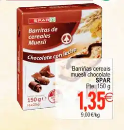Supermercados Aquí SPAR Barriñas cereais muesli chocolate oferta