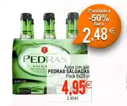 Supermercados Aquí PEDRAS SALGADAS Auga con gas oferta