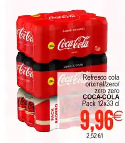 Supermercados Aquí COCA-COLA Refresco cola orixinal/zero/ zero zero oferta