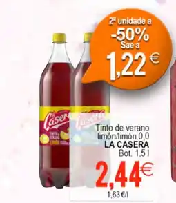 Supermercados Aquí LA CASERA Tinto de verano limón/limón 0,0 oferta