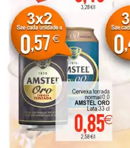 Supermercados Aquí AMSTEL ORO Cervexa torrada normal/0,0 oferta