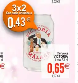 Supermercados Aquí VICTORIA Cervexa oferta