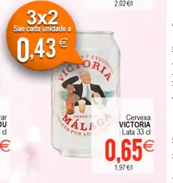Supermercados Aquí VICTORIA Cervexa oferta