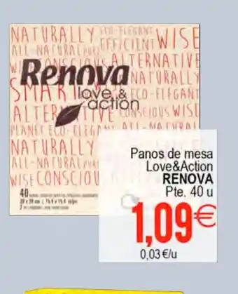 Supermercados Aquí RENOVA Panos de mesa Love&Action oferta