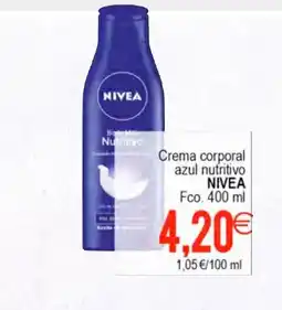Supermercados Aquí NIVEA Crema corporal azul nutritivo oferta