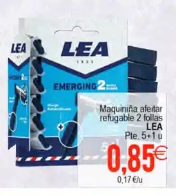 Supermercados Aquí LEA Maquiniña afeitar refugable 2 follas oferta