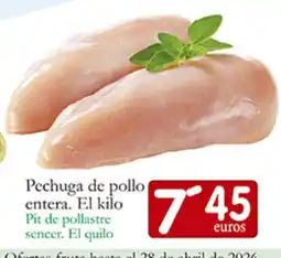 Supermercados Bip Bip Pechuga de pollo entera oferta