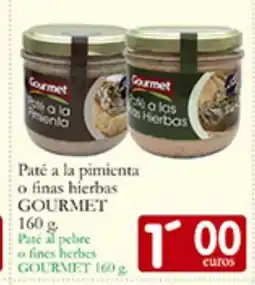 Supermercados Bip Bip GOURMET Paté a la pimienta o finas hierbas oferta