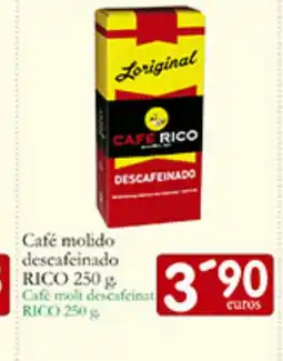 Supermercados Bip Bip RICO Café molido descafeinado oferta