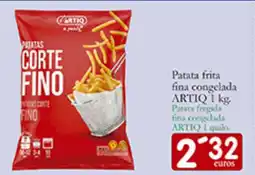 Supermercados Bip Bip ARTIQ Patata frita fina congelada oferta